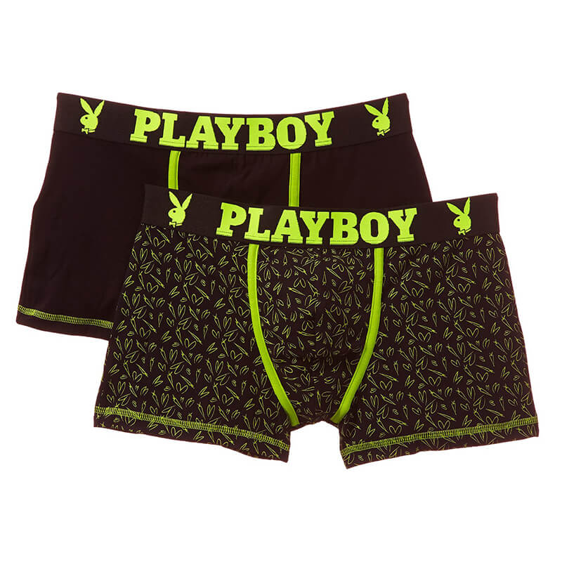 Crazy Print Boxer, 2-pack, black/green, Playboy