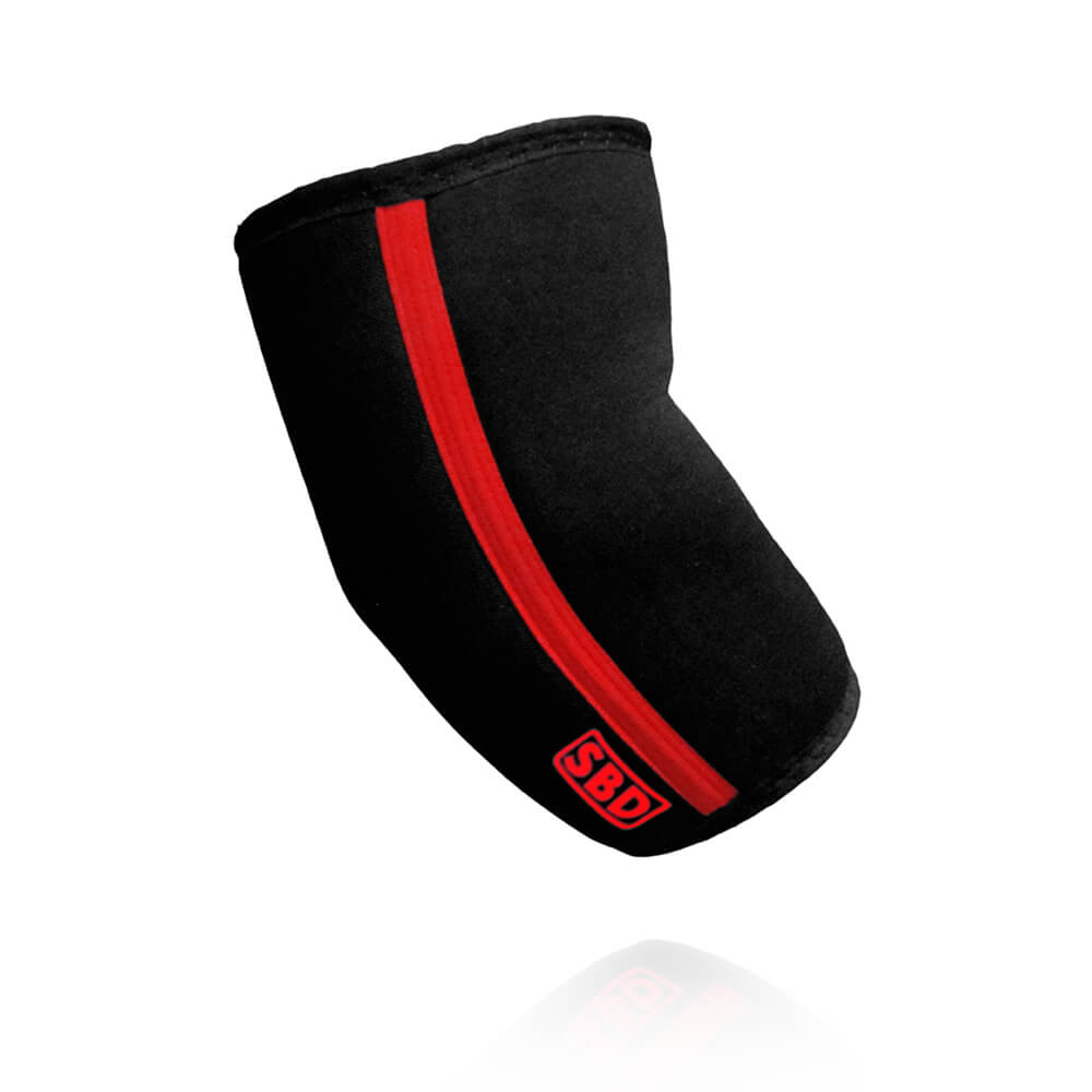 Kolla in SBD Elbow Sleeves, 7 mm, black/red, SBD Apparel hos SportGymButiken.se