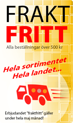 Fraktfritt på alla beställningar över 500kr Fraktfritt på alla beställningar över 500kr
