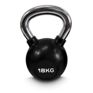 Kettlebell gummi/krom 18 kg JTC Power