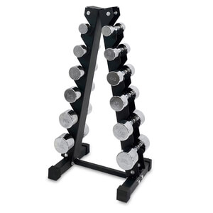 Kromhantelset med ställ, 6-par: 2 - 9 kg