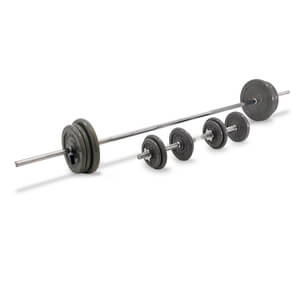 SkivstĆngsset & Hantelset 65 kg, JTC Power
