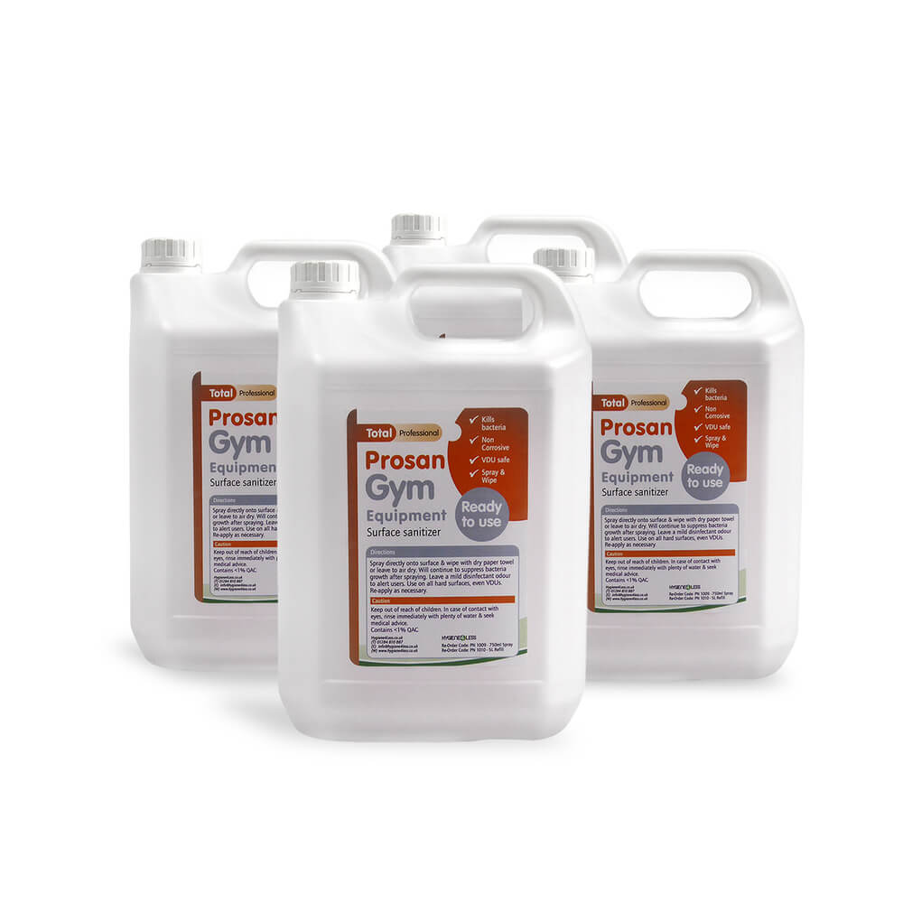 Rengöringspaket, 4 x 5 liters refill, Prosan Gym