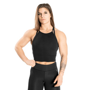 Performance Crop Halter black Better Bodies