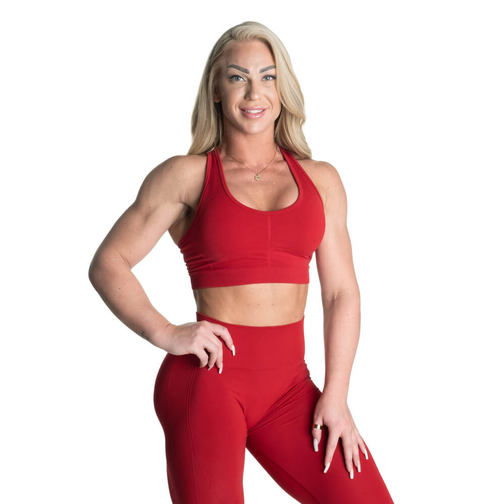 Scrunch Sports Bra, chili red, xlarge