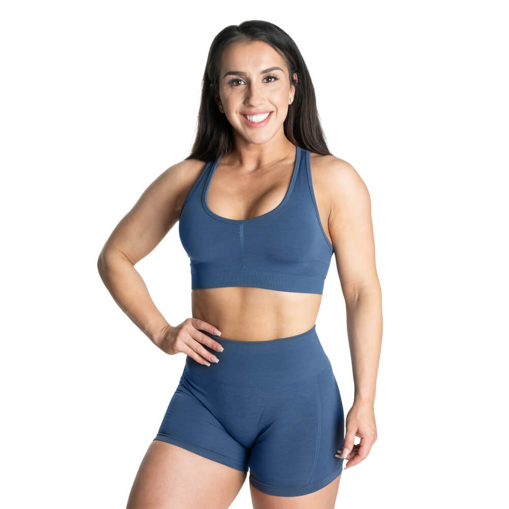 Scrunch Sports Bra, sky blue, medium