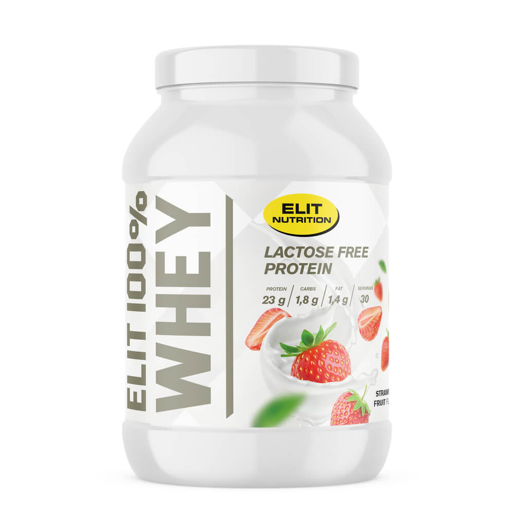Elit 100% Whey, Lactose Free, 900 g, Strawberry Fruit