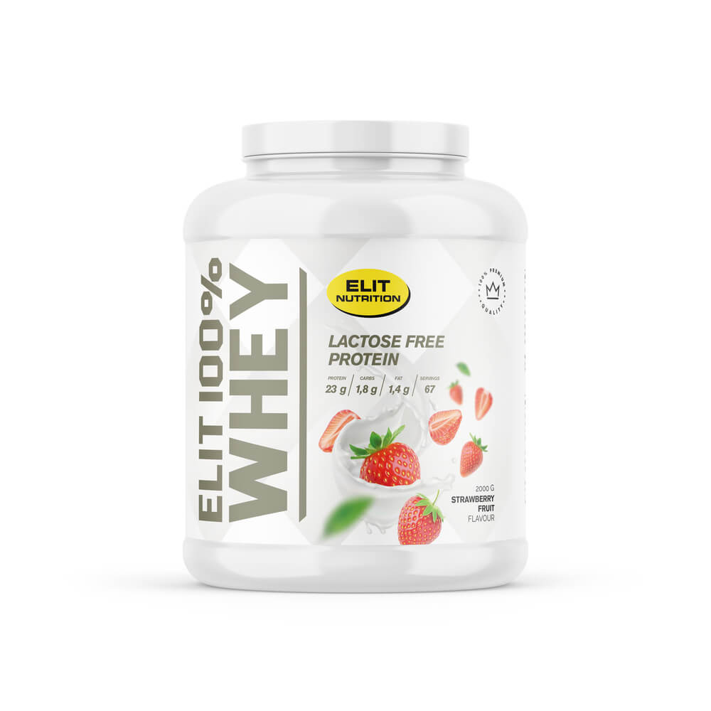 Elit 100% Whey, Lactose Free, 2000 g, Strawberry Fruit