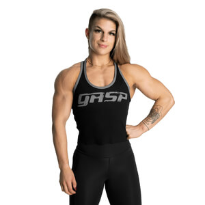 Rib Crop T-back black GASP