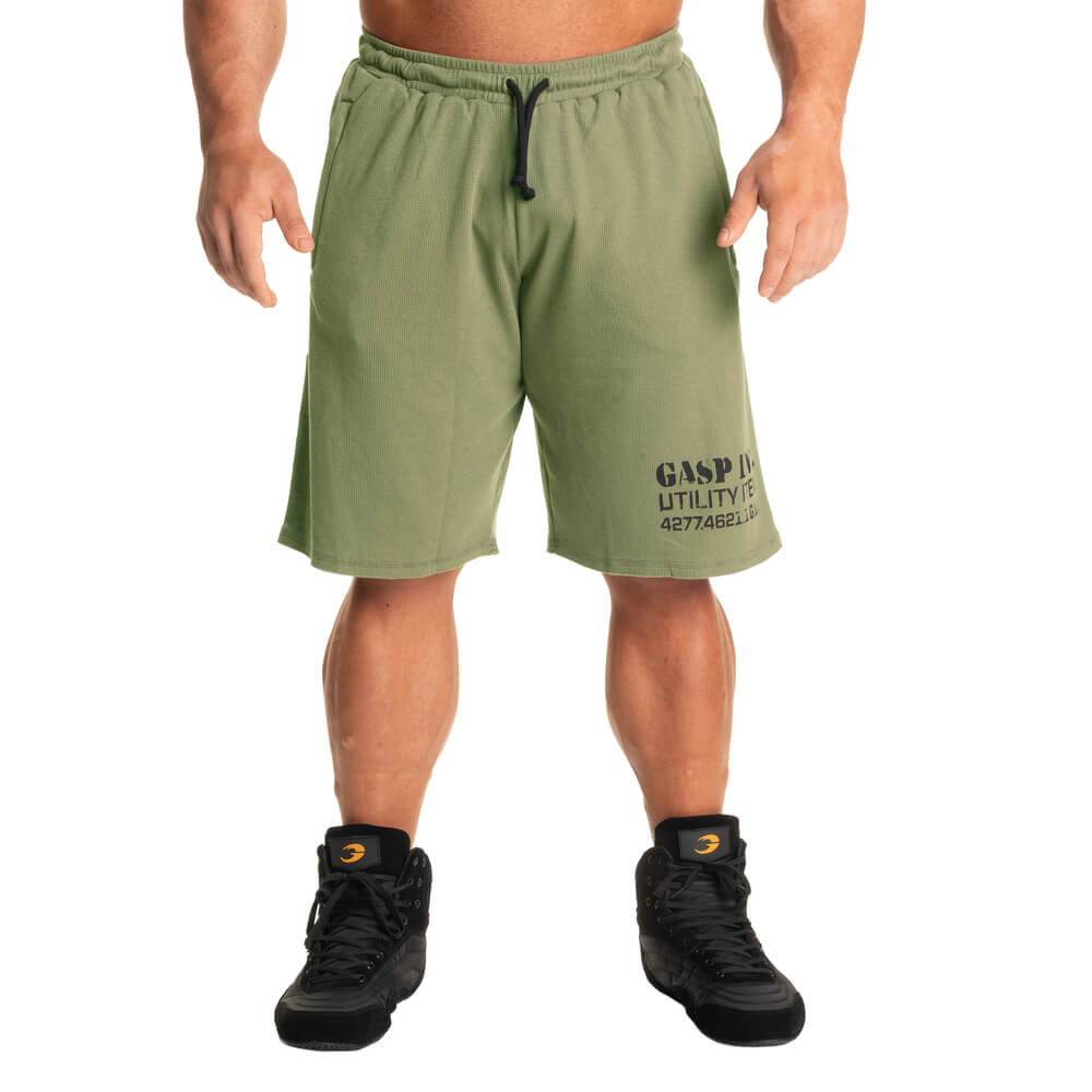 Thermal Shorts, washed green, xxlarge
