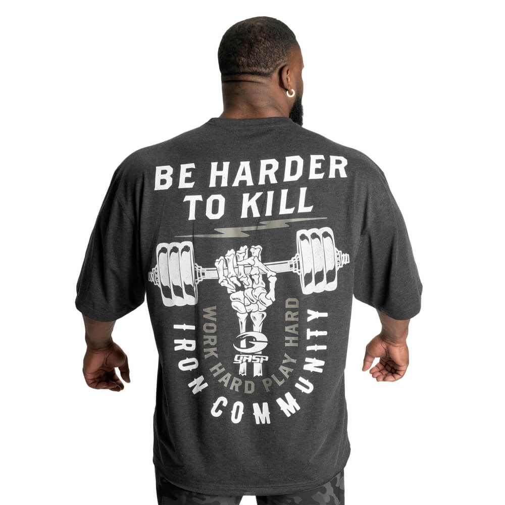 HTK Iron Tee, dark grey melange, xlarge