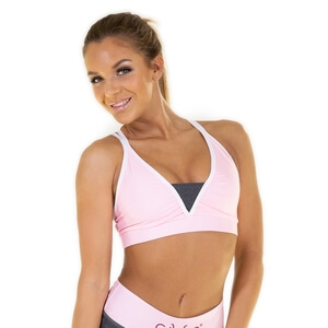 Raspberry Swirl Sports Bra pink/grey Gavelo