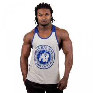 Roswell Tank Top grey/navy Gorilla Wear