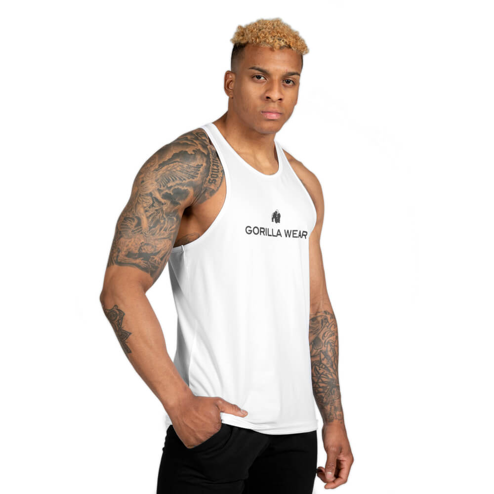 Gorilla Wear Men Carter Stretch Tank Top white small