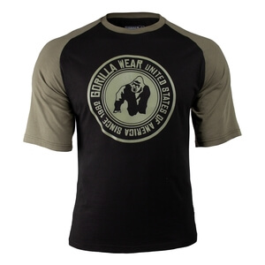 Kolla in Texas T-Shirt, black/army green, Gorilla Wear hos SportGymButiken.se