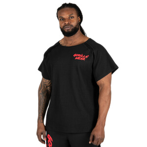 Augustine Old School Work Out Top, black/red, large/xlarge