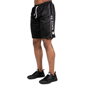 Kolla in Functional Mesh Shorts, svart/vit, Gorilla Wear hos SportGymButiken.se