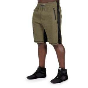 Kolla in Augustine Old School Shorts, army green, Gorilla Wear hos SportGymButik