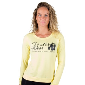 Kolla in Riviera Sweatshirt, light yellow, Gorilla Wear hos SportGymButiken.se