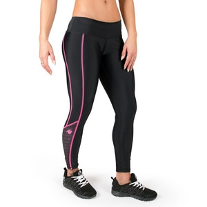 Kolla in Carlin Compression Tights, black/pink, Gorilla Wear hos SportGymButiken
