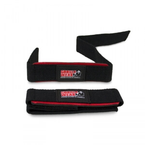 Padded Lifting Straps black/red Gorilla Wear