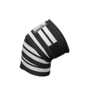Kolla in Knee Wraps, black/white, 2 m, Gorilla Wear hos SportGymButiken.se