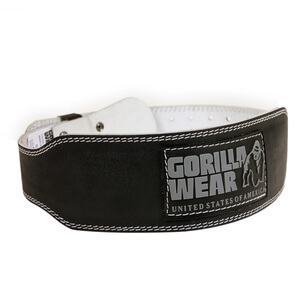 4 Inch Padded Leather Belt black Gorilla Wear