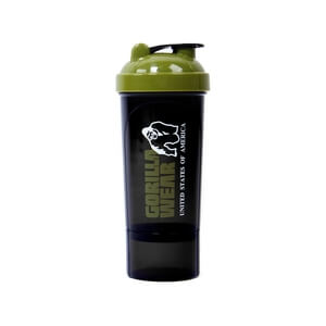 Kolla in Shaker Compact 500 ml, black/army green, Gorilla Wear hos SportGymButik