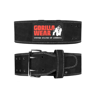 Kolla in 4 Inch Powerlifting Belt, black, Gorilla Wear hos SportGymButiken.se