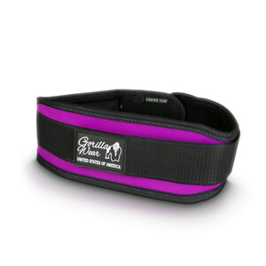 4 Inch Womens Lifting Belt, black/purple, Gorilla Wear i gruppen Sport & Fitness / Trningstillbehr / Blten hos Sportgymbutiken.se (GW-99801-907r)