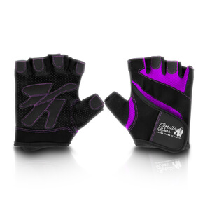 WomenÂ´s Fitness Gloves black/purple Gorilla Wear