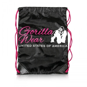 GW Drawstring Bag, black/pink