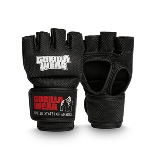 Kolla in Berea MMA Gloves, black/white, Gorilla Wear hos SportGymButiken.se