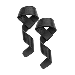 Padded Leather Lifting Straps black C.P. Sports