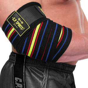 Elbow Wraps Pro black/blue/red/yellow C.P. Sports