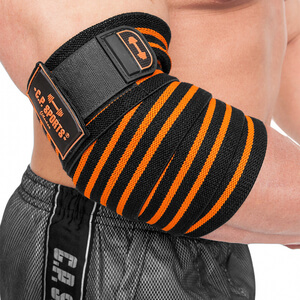 Elbow Wraps Pro black/orange C.P. Sports