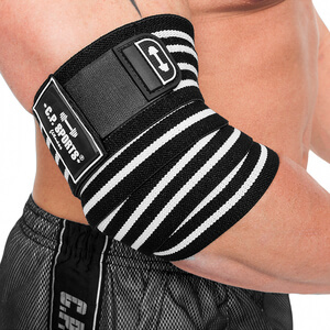 Kolla in Elbow Wraps Pro, black/white, C.P. Sports hos SportGymButiken.se