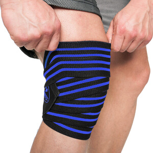 Knee Wraps, black/blue, C.P. Sports