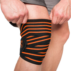 Knee Wraps black/orange C.P. Sports