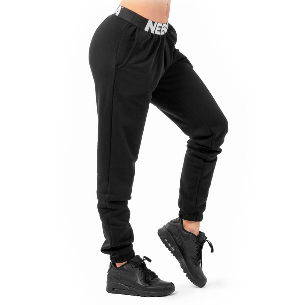 Iconic Mid-Waist Sweatpants, black, small