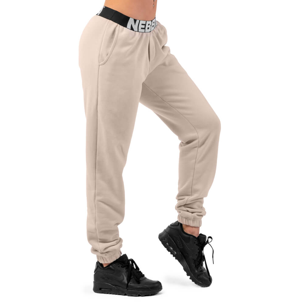 Iconic Mid-Waist Sweatpants, cream, small