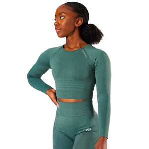 Define Seamless LS Crop Top jungle green ICANIWILL