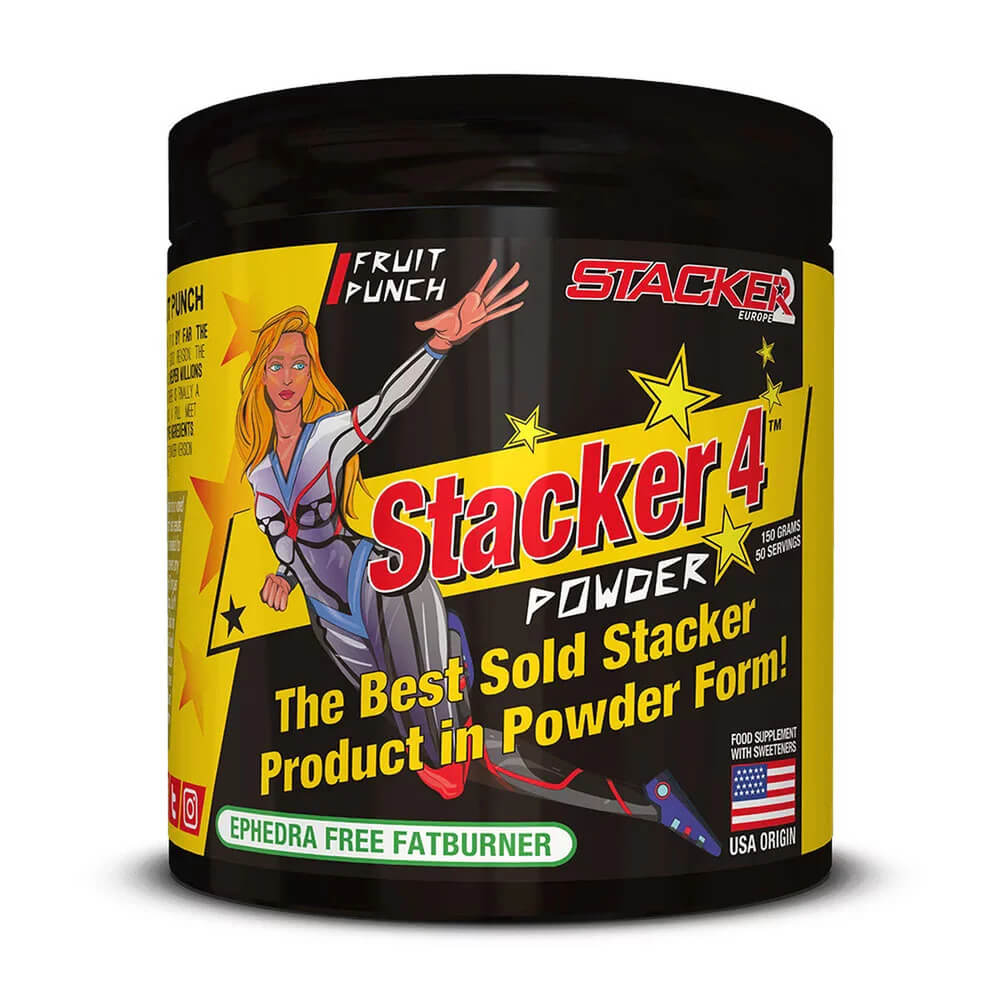 Stacker 4 Powder, 150 g,  Fruit Punch