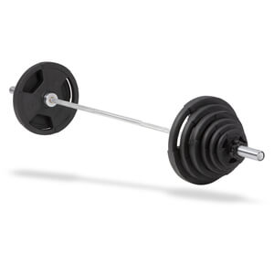 Olympiskt skivstĆngsset De Luxe, gummi, 135 kg, Master Fitness