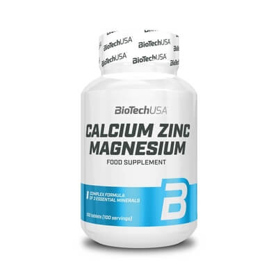 Calcium Zinc Magnesium, 100 tabletter, BioTech USA