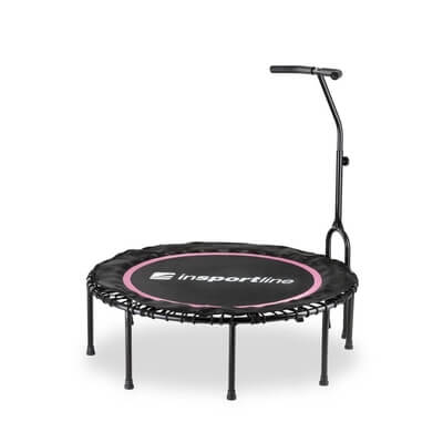 Fjderfri studsmatta Cordy, med handtag 114 cm, pink, inSPORTline