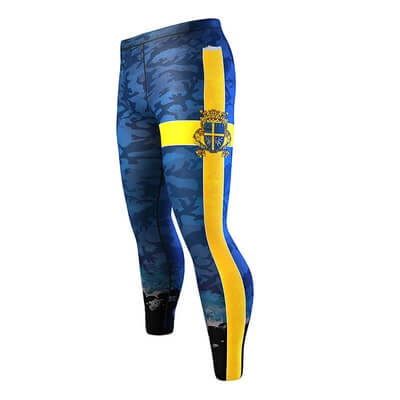 Jaeger Mens Tights, blue/yellow, Anarchy