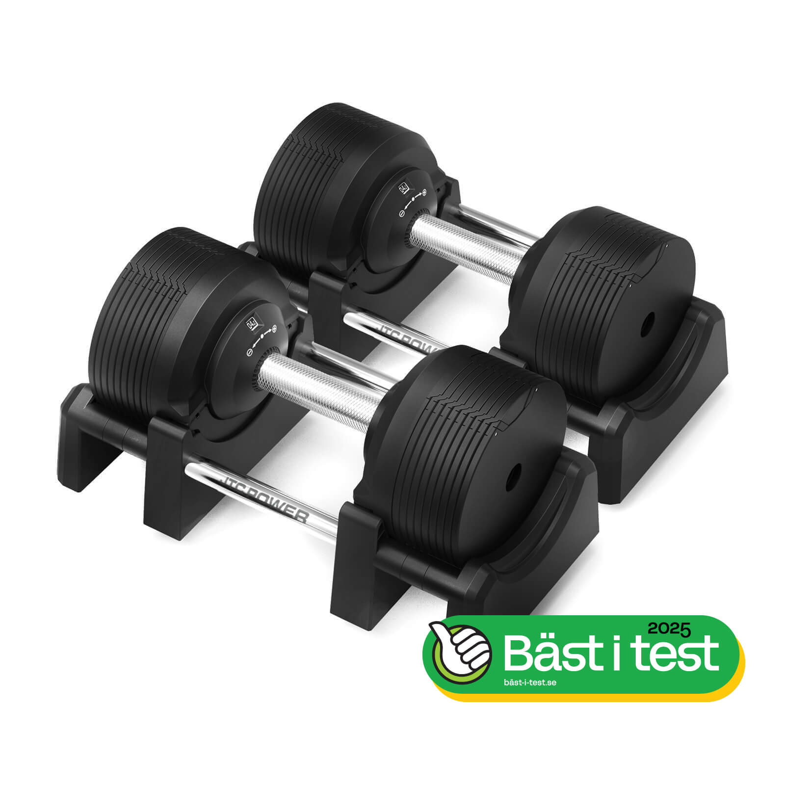 Justerbara hantlar PRO, 2 x 4-32.5 kg, JTC Power