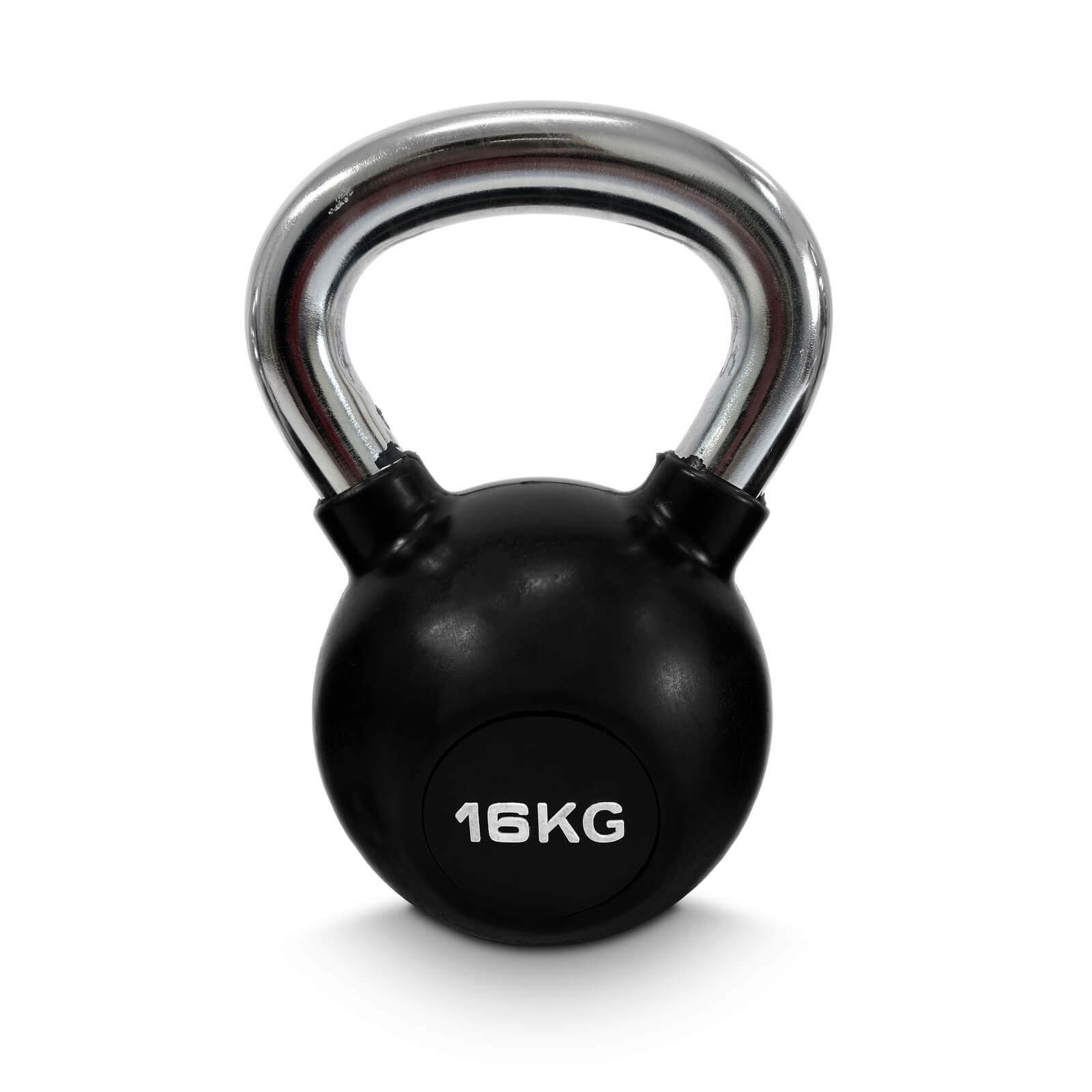 Kolla in Kettlebell gummi/krom 16 kg, JTC Power hos SportGymButiken.se