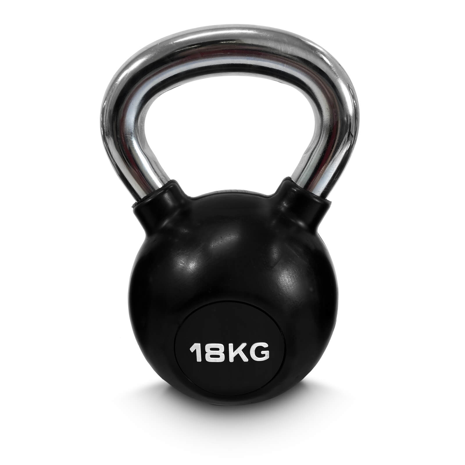 Kolla in Kettlebell gummi/krom, 18 kg, JTC Power hos SportGymButiken.se